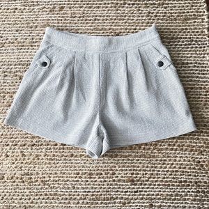 Skies are Blue White Textured Shorts